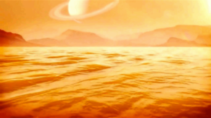 How deep is Titan’s largest lake?