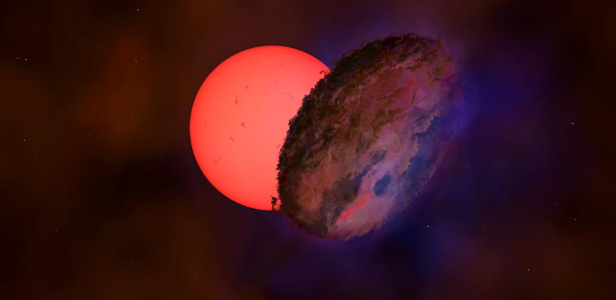 Mysterious shadow hides giant star