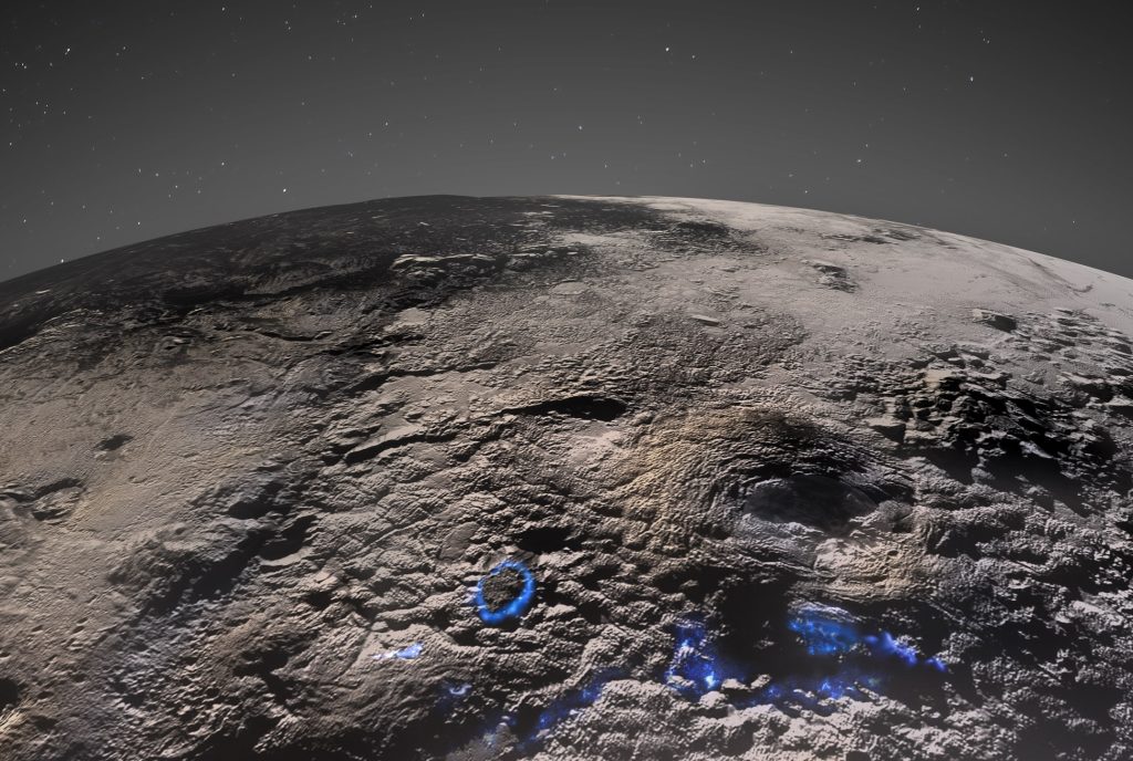 Volcanes de hielo de 7 kilómetros de altura en Plutón