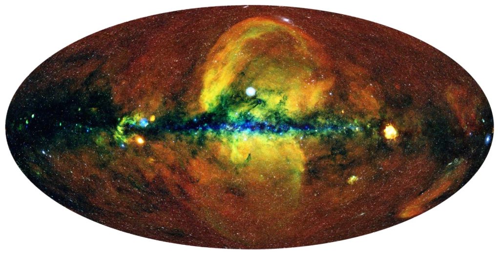 ¿De dónde proceden las burbujas fuera de la Vía Láctea?